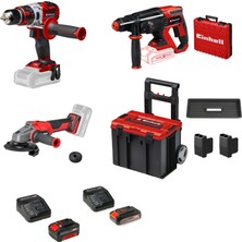 Einhell Tp-Cd 18 + Axxıo 18/125 Q + Te-Hd 18/20 - Akülü Kömürsüz Usta Seti