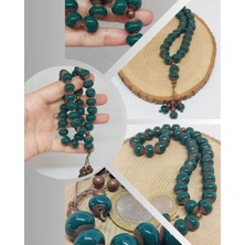 Yaşam Tohumu Anadolu Toprağı Serisi 33'lük Yeşil Renk Seramik Boncuk Tesbih 10-12MM (54110)