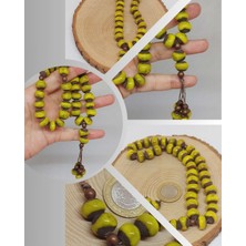 Yaşam Tohumu Anadolu Toprağı Serisi 33'lük Sarı Renk Seramik Boncuk Tesbih 10-12MM (54106)