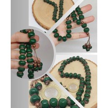 Yaşam Tohumu Anadolu Toprağı Serisi 33'lük Yeşil Renk Seramik Boncuk Tesbih 10-12MM (54100)