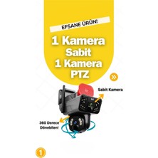 6mp 2 Kameralı Güneş Enerjili Ptz 4g Sim Kartlı 256 GB Sd Kart Destekli Kamera 360° Dönebilir