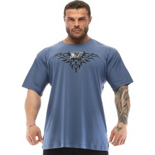 Oversize Pamuklu Spor T-Shirt Big Sam 2710