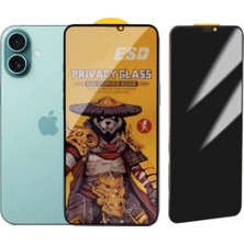 Uniqanatolia iPhone 16 Plus Anti-Static 3D Privacy Hayalet Toz Tutmayan Kırılmaz Ekran Koruyucu