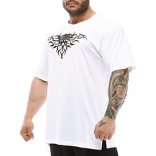 Oversize Beyaz T-Shirt Big Sam 2708