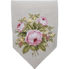 Belıeve Bıg Roses Jakarlı Dokuma Goblen Dekoratif  Runner  30*150 Kemık