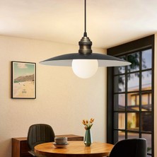 Homing Linde Metal Camlı Sarkıt Siyah