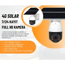 Sim Kartlı 360 Hareketli Güneş Enerjili 1080P Kamera Türkçe Program Son Sürüm 7/24 Kayıt Ptz 4g