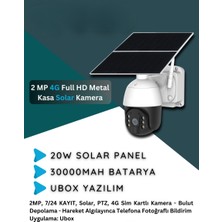 Sim Kartlı 360 Hareketli Güneş Enerjili 1080P Kamera Türkçe Program Son Sürüm 7/24 Kayıt Ptz 4g