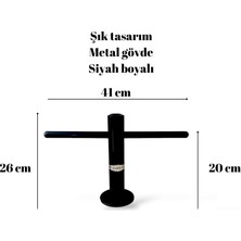 Egekırkan T Tipi Kuaför Berber Tezgah Ayaklığı Siyah Boyalı