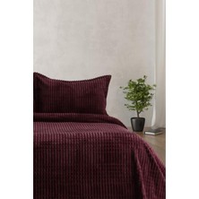 Merinos Modern Line Tek Kişilik Battaniye Seti Bordo