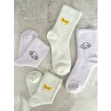 2’li Peluş Kışlık Yumuşak Kokulu Kadın Uyku Çorabı