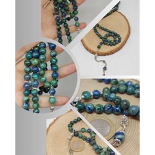 Yaşam Tohumu Azurit Taşı 99LUK Tesbih 8mm (3210)