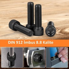 İlta Life İmbus Siyah Çelik Civata Din 912 8.8 Kalite 5 x 16 mm 20 Adet