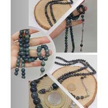 Yaşam Tohumu Serpantin (Yılan) Taşı 99LUK Tesbih 8mm (9766)
