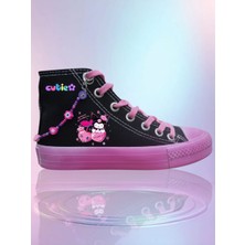 Lias Shoes Boncuk Işleme Detay Yıldız Kuromilili Baskılı Çocuk Spor Ayakkabı Snekaer