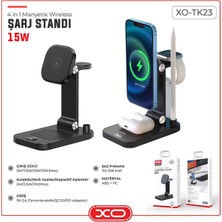 Xo 4ın1 15W Hızlı Şarj Wirelles Magsafe Iphone Apple Kablosuz Şarj Standı Şarj Düzenleyici