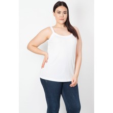 Şans Kadın Beyaz Askılı Bluz 65N23522