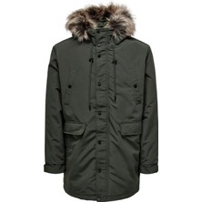 Only & Sons Onsdrew Fu Koyu Yeşil Erkek Parka 22028552