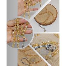 Yaşam Tohumu Sitrin Taşı Açık & Koyu Karışık Renk 99LUK Tesbih 6mm (27575)