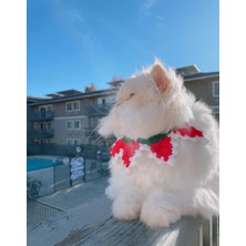 Köpek,kedi Tasması/boyunluk Yılbaşı Hediye Aksesuarı Evcil Hayvan Kolyesi Kırmızı Ayarlanabilir