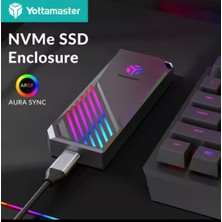 Yottamaster M.2 Nvme Sata Ssd Kutusu 2230/2242/2262/.2280 Çift Protokol 10Gbps Nvme PcıLe 5Gbps Sata Ngff Kutusu