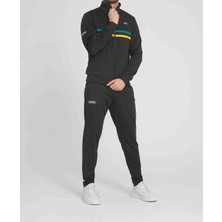 Lacoste   Grafik   Siyah  Slim  Fit  Dar  Kalıp   Eşofman  Takımı