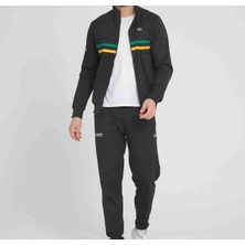 Lacoste   Grafik   Siyah  Slim  Fit  Dar  Kalıp   Eşofman  Takımı