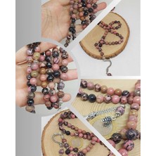 Yaşam Tohumu Rodonit Taşı 99LUK Tesbih 8mm (1853)