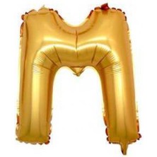 Partici M Harf Folyo Balon Altın 100CM