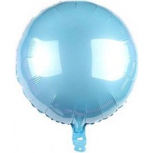 Partici Mavi Yuvarlak Folyo Balon 45CM