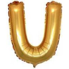 Partici U Harf Folyo Balon Altın 40CM