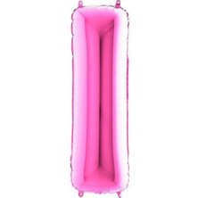 Partici I Harf Folyo Balon Fuşya 100CM
