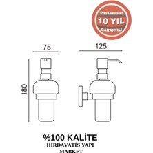 Çelik Banyo Paslanmaz Pirinç Flora Montajlı Sıvı Sabunluk