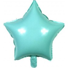 Partici Makaron Yıldız Folyo Balon Su Yeşili 45CM