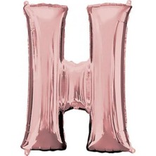 Partici H Harf Folyo Balon Rose Gold 100CM
