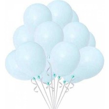 Makaron Açık Mavi Balon 10'lu Paket
