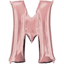 Partici M Harf Folyo Balon Rose Gold 100CM