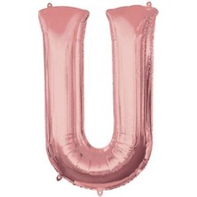 Partici U Harf Folyo Balon Rose Gold 100CM