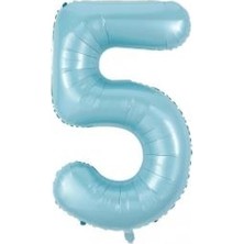 Partici 5 Rakam Folyo Balon Mavi 75CM