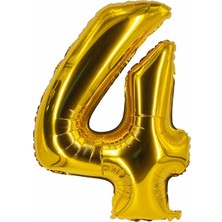 Partici 4 Rakam Folyo Balon Altın 75CM