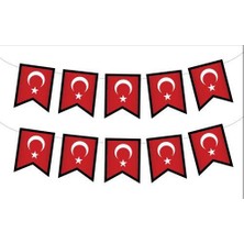 Partici Türk Bayrağı Zikzak Banner 125X13X17CM