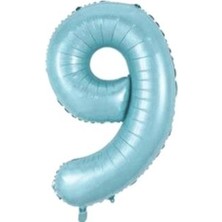 Partici 9 Rakam Folyo Balon Mavi 75CM