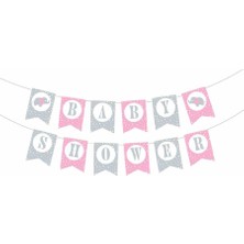 Partici Baby Shower Pembe Harf Banner