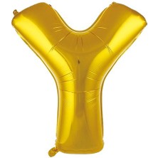 Partici Y Harf Folyo Balon Altın 75CM