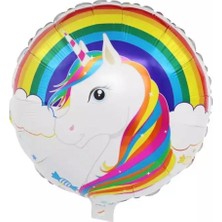 Partici Unicorn Yuvarlak Folyo Balon 45CM