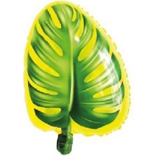 Partici Yaprak Folyo Balon Yeşil Sarılı