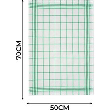 Tuable Waffle Desen 3'lü Elma Yeşili Mutfak Kurulama Bezi, Beslenme Örtüsü, Mutfak Havlusu, Amerikan Servis Set 50 x 70 cm