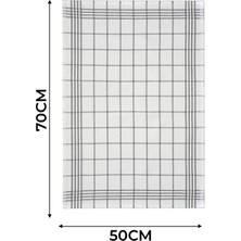 Tuable Waffle Desen 3'lü Gri Mutfak Kurulama Bezi, Beslenme Örtüsü, Mutfak Havlusu, Amerikan Servis Set 50 x 70 cm
