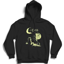 The Fame The Cure, Cat And Night, Rock Metal Müzik Grubu, Pamuk Kapüşonlu Sweatshirt Hoodie