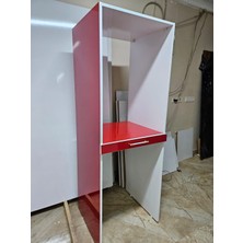 Lavanta Mobilya İmalat Mdf Ren Kırmızı Çamaşır Makinesi ve Kurutma Makinesi Dolabı